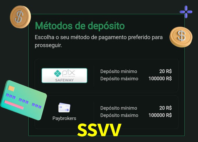 O cassino ssvv oferece uma grande variedade de métodos de pagamento
